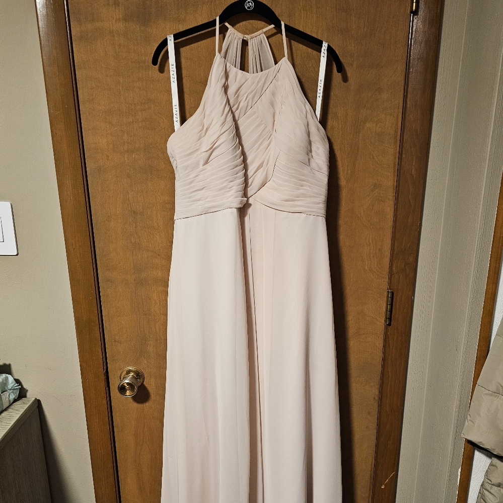 Azazie Ginger Bridesmaid Dress - Blushing Pink - Size 14